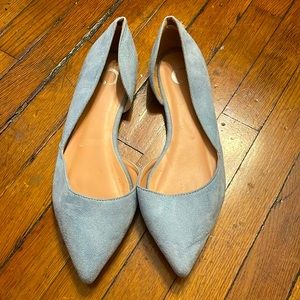 Light Blue suede flats